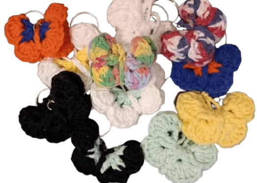 Crochet Butterfly Keychain